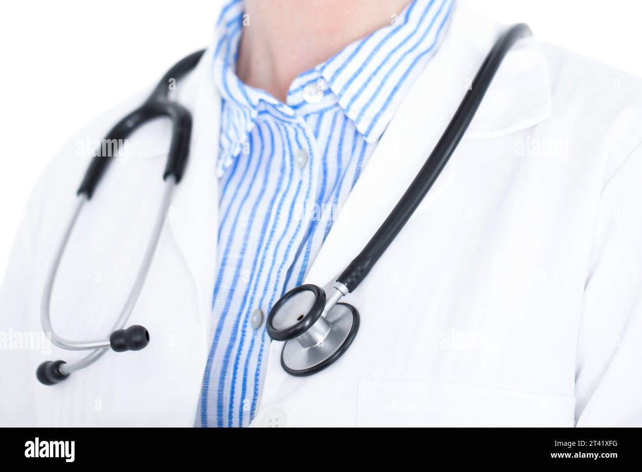 Stethoskop um den Hals des Arztes Stockfoto
