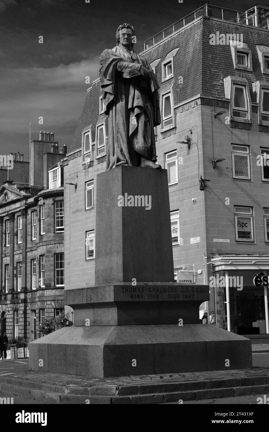 Die Thomas Chalmers Statue, George Street, Edinburgh City, Schottland, Großbritannien Stockfoto