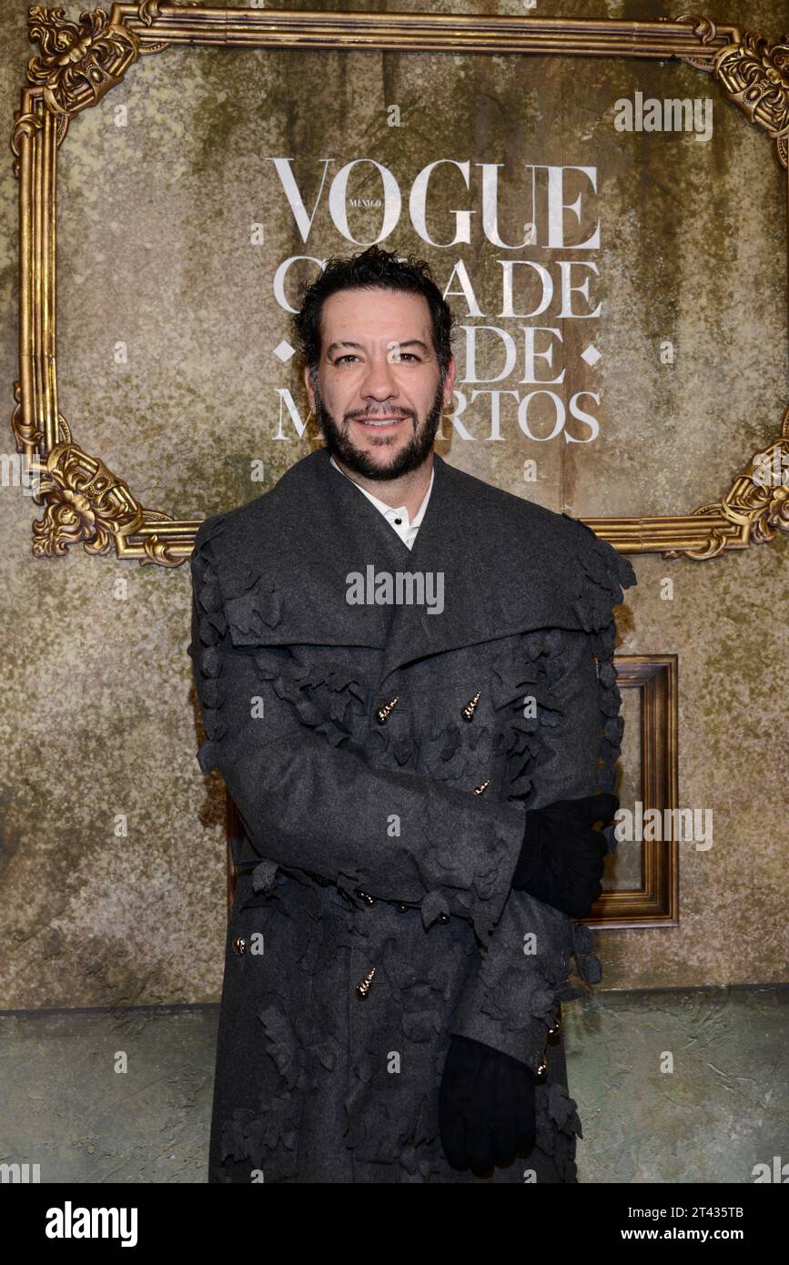 26. Oktober 2023, Mexico City, Mexiko: Faisy besucht den schwarzen Teppich der Vogue: Day of the Dead Gala im Proyecto Publico Prim. Am 26. Oktober 2023 in Mexiko-Stadt. (Foto: Carlos Tischler/Eyepix Group) (Foto: Eyepix/NurPhoto) Stockfoto
