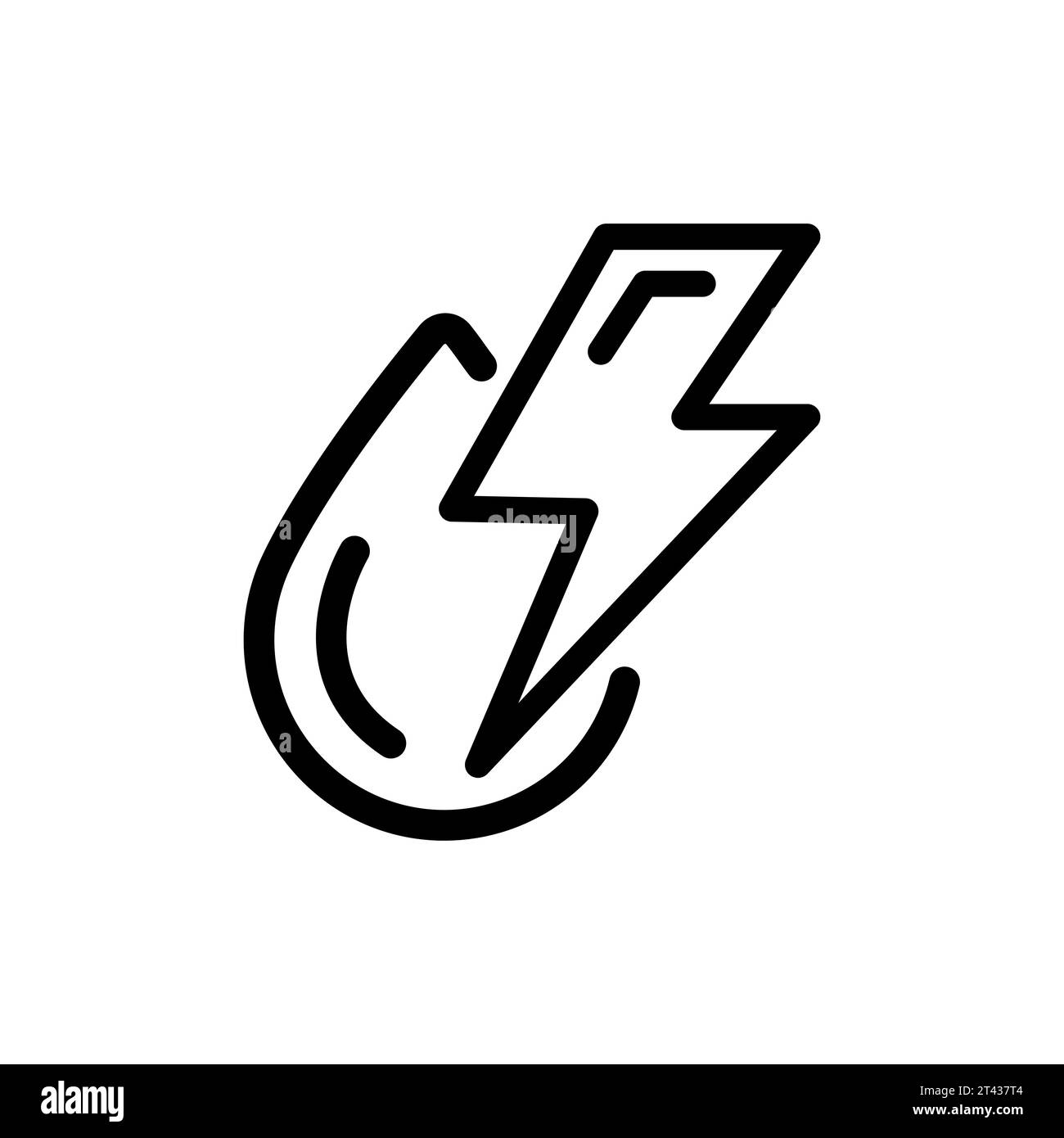 Symbol Hydro Power Vektor-Illustration. Lightning mit Wassertropfensymbolvorlage für Grafik- und Webdesign-Kollektion Stock Vektor