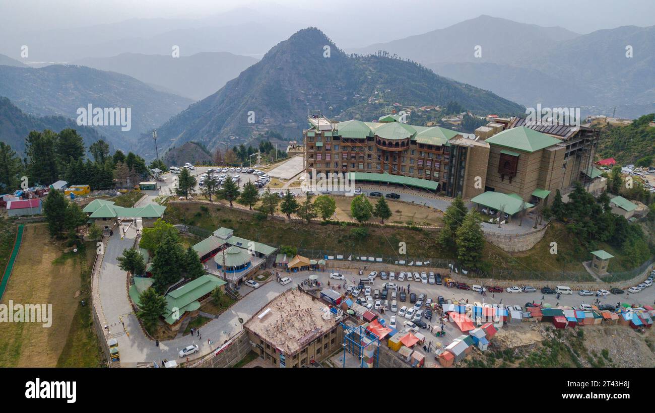 Malam Jabba ist ein beliebtes Touristenziel im SWAT-Tal Pakistans. Hier sind einige wichtige Punkte zu Malam Jabba. Stockfoto