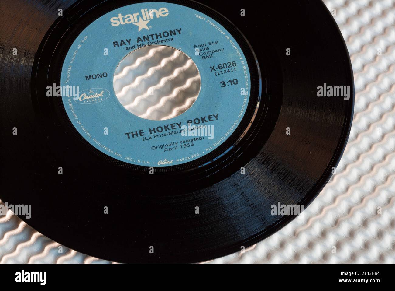 Vintage-Schallplatte, USA Stockfoto