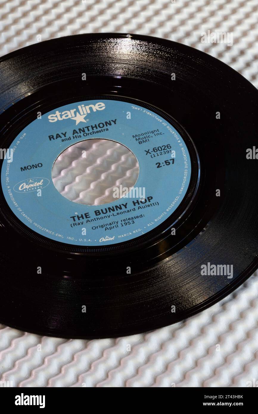 Vintage-Schallplatte, USA Stockfoto
