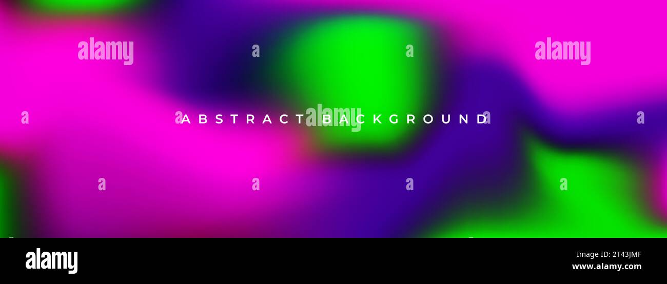 Holographischer Hintergrund in Hellgrün, lila und rosa. Abstraktes farbenfrohes kreatives Banner mit Flüssigverlaufsverlauf. Minimalistisch für eine weiche Farbabstufung Stock Vektor