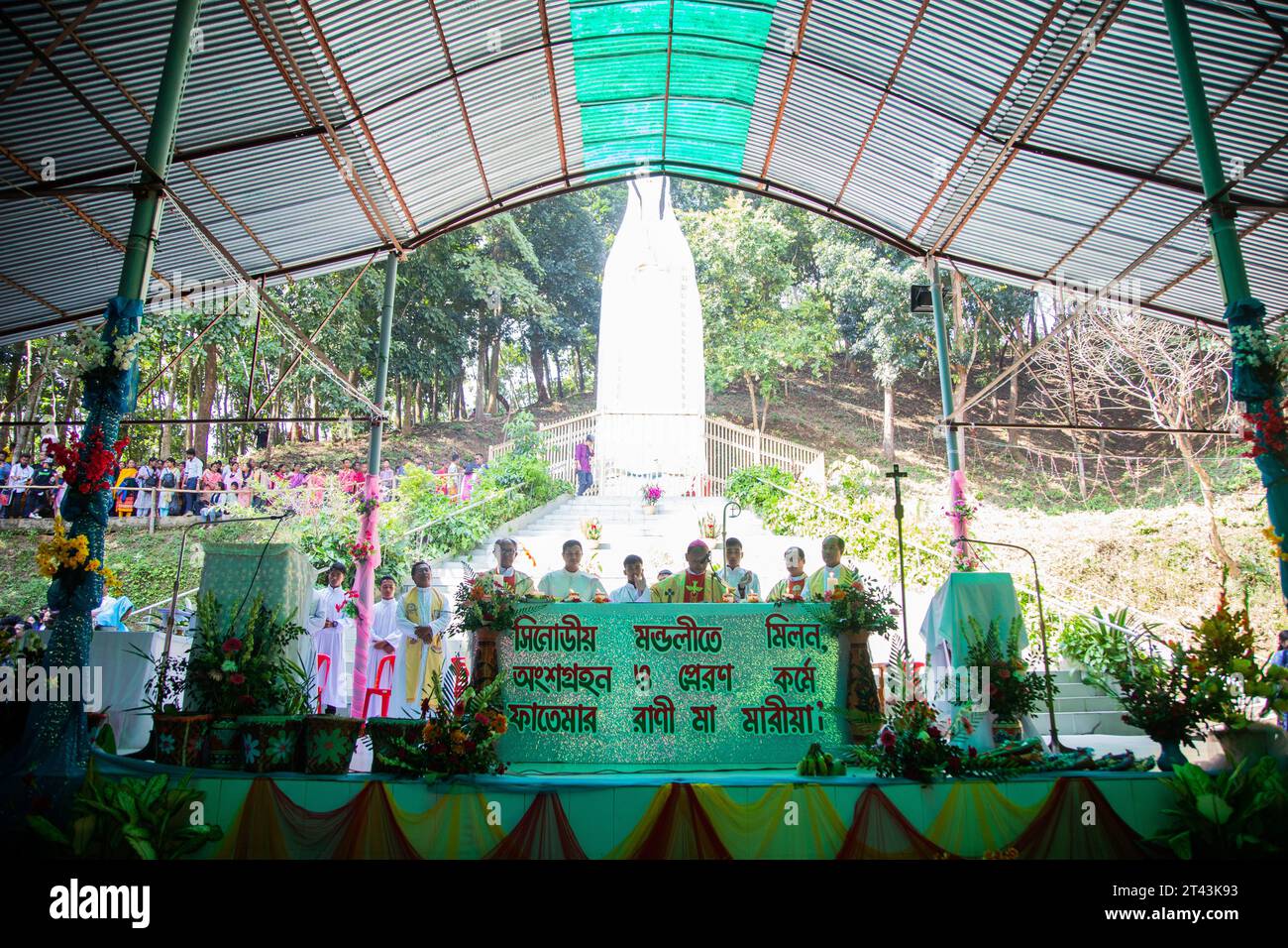 BANGLADESCH Fatima Rani Pilgerfahrt fand in St. Leo’s Church in der Diözese Mymensingh im nordöstlichen Sherpur-Distrikt Bangladeschs am 27. Oktober. Stockfoto