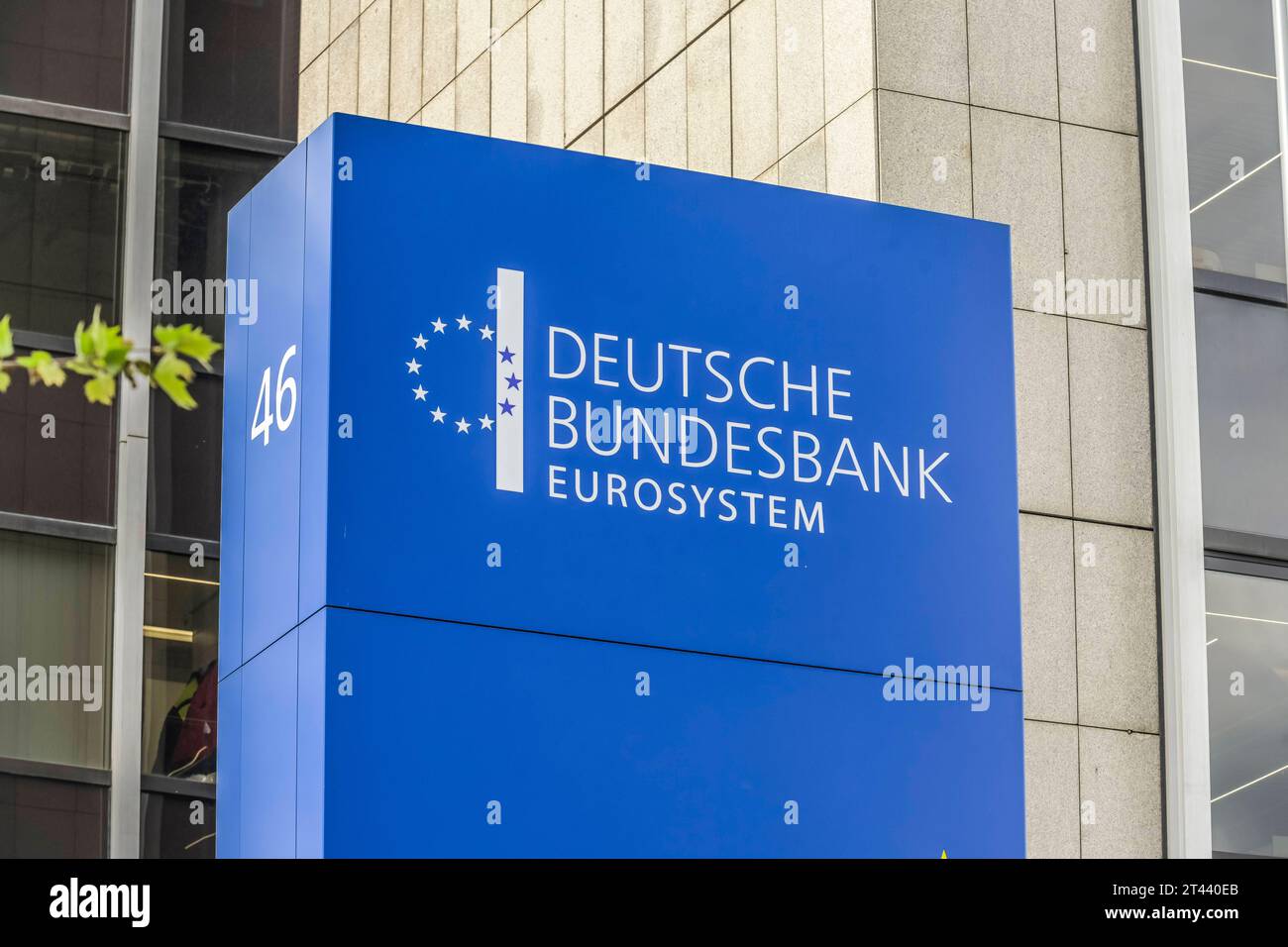 Zentrale Deutsche Bundesbank, Mainzer Landstraße 46, Frankfurt, Hessen, Deutschland *** Deutsche Bundesbank Hauptsitz, Mainzer Landstraße 46, Frankfurt, Hessen, Deutschland Credit: Imago/Alamy Live News Stockfoto