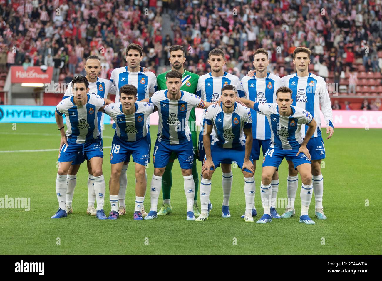 28.10.2023 Gijón, Asturien, Nordspanien - LaLiga HYPERMOTION, 2. Liga, Spieltag 13, Real Sporting de Gijón - RCD Espanyol, auf dem Feld Molinón, Enrique Castro Quini Credit: Aurelio Flórez/Alamy Stockfoto