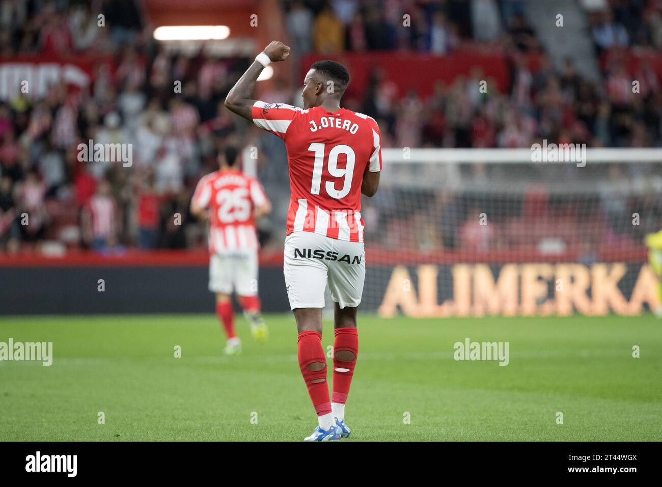 28.10.2023 Gijón, Asturien, Nordspanien - LaLiga HYPERMOTION, 2. Liga, Spieltag 13, Real Sporting de Gijón - RCD Espanyol, auf dem Feld Molinón, Enrique Castro Quini Credit: Aurelio Flórez/Alamy Stockfoto