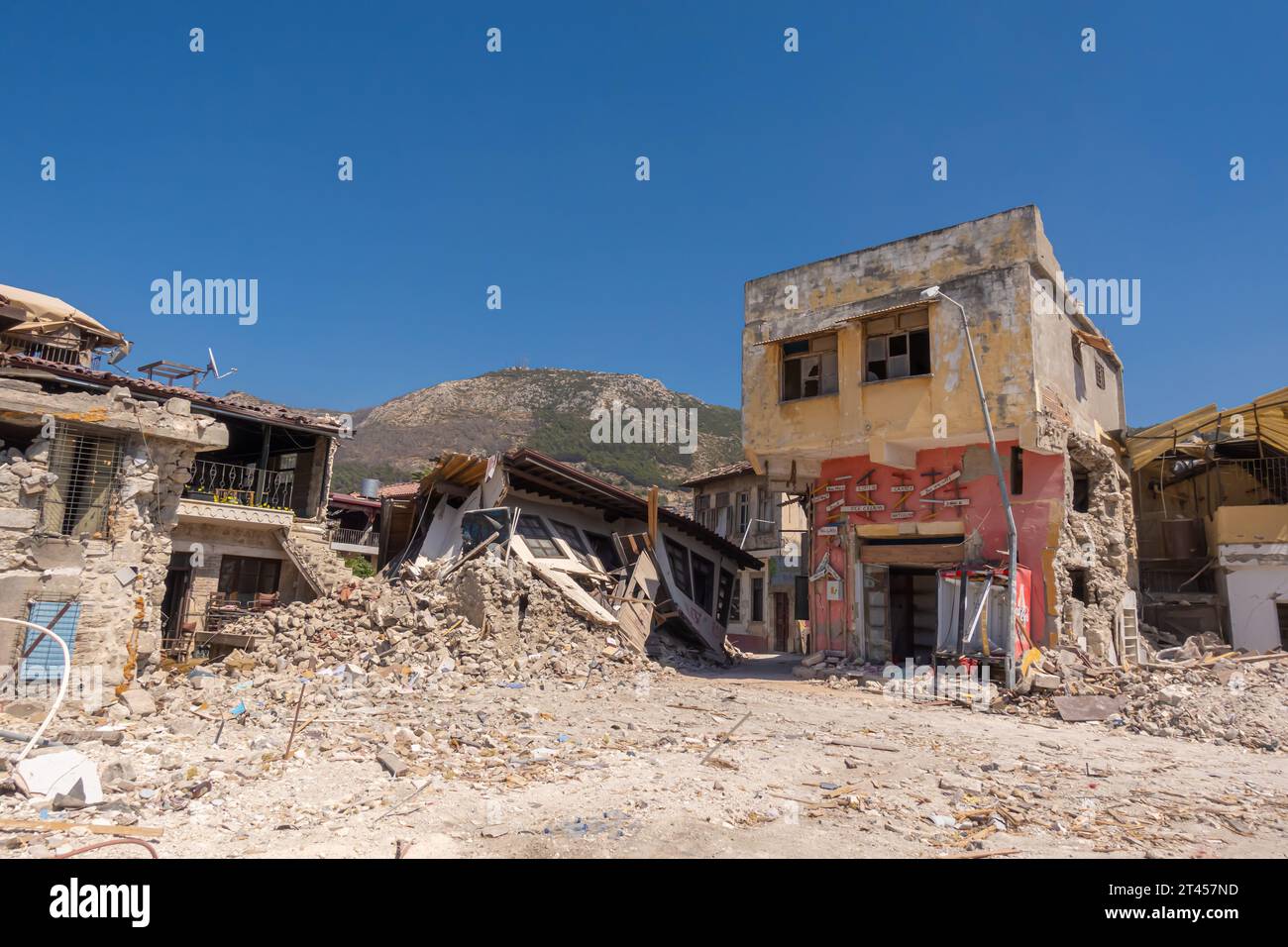 Café Limonlu Bahce beliebter touristischer Ort im Zentrum von antakya, der durch das türkische Erdbeben 2023 zerstört wurde Stockfoto