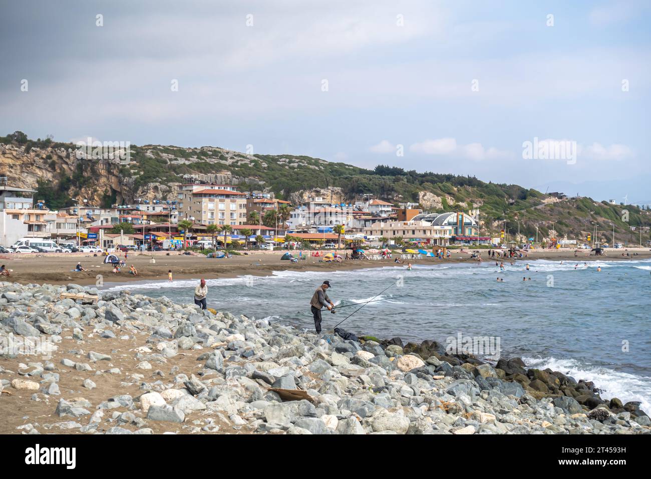 Cevlik Beach, Uferseite, Provinz Hatay Türkei Stockfoto