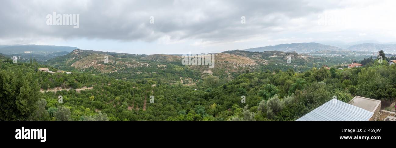 Hatay Samandag Hills, Türkei. Panoramablick Stockfoto