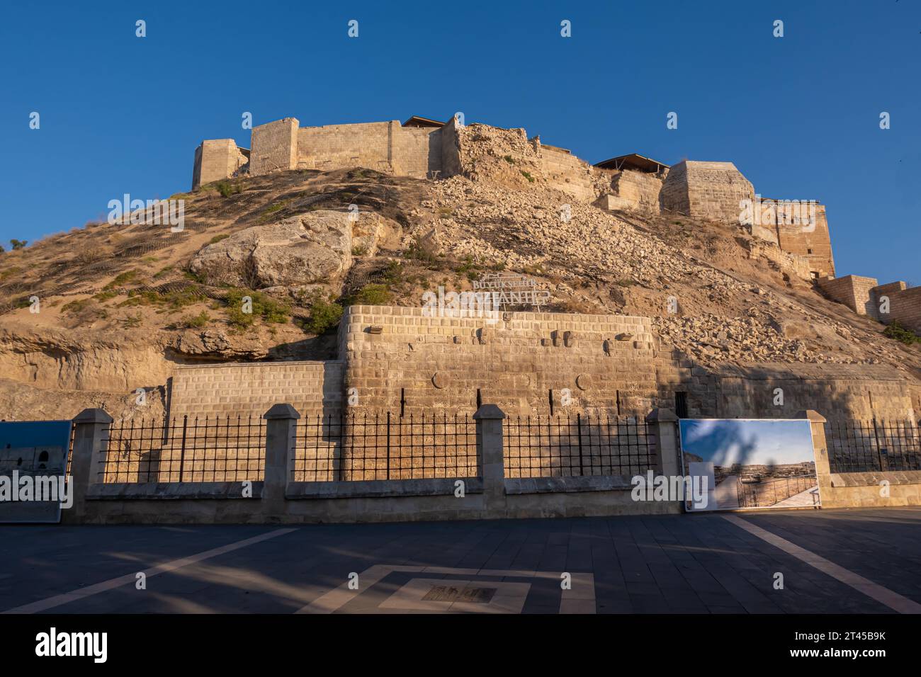 Burg Gaziantep nach dem Erdbeben in der Türkei von 2023 Stockfoto