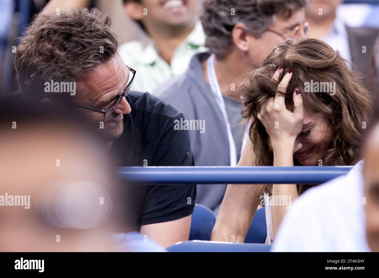 Queens, Vereinigte Staaten Von Amerika. September 2011. NEW YORK, NY - 08. SEPTEMBER: Matthew Perry nimmt am 11. Tag der U.S. Open Tennis Championships 2011 im USTA Billie Jean King National Tennis Center in Flushing, Queens, New York, USA Teil.am 8. September 2011 im Stadtteil Flushing des Queens Borough of New York City People: Matthew Perry Credit: Storms Media Group/Alamy Live News Stockfoto