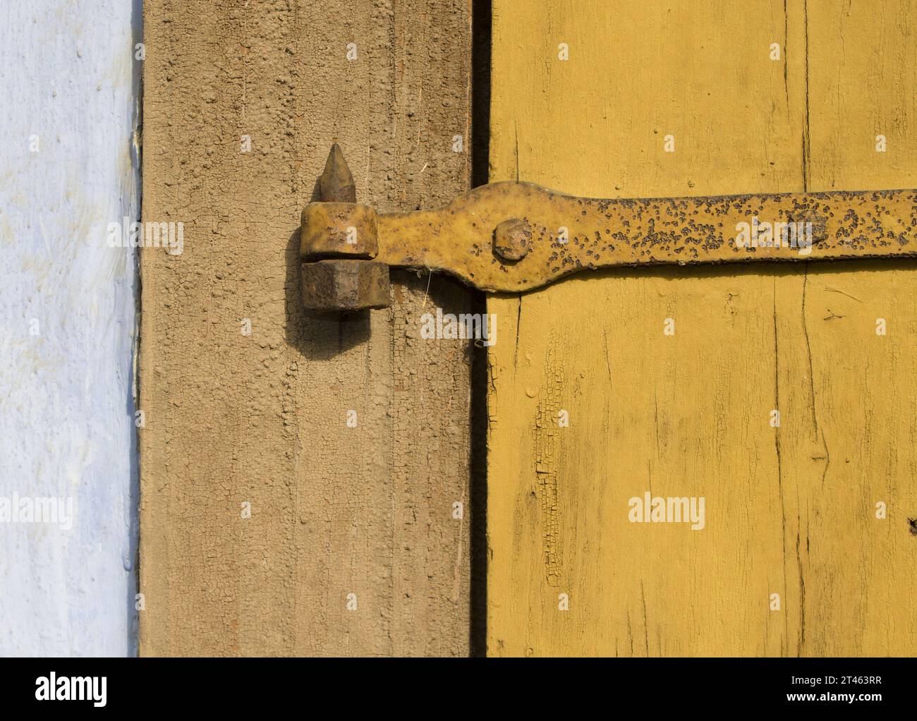 Das Detail aus der alten Tür. Stockfoto