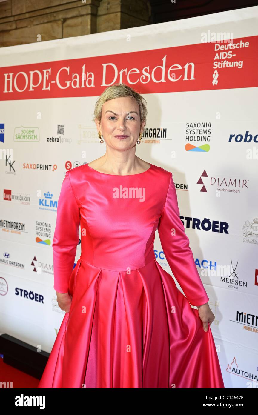 Karen Heinrichs bei der 15. Hope Gala 2023 im Schauspielhaus. Dresden, 28.10.2023 Stockfoto
