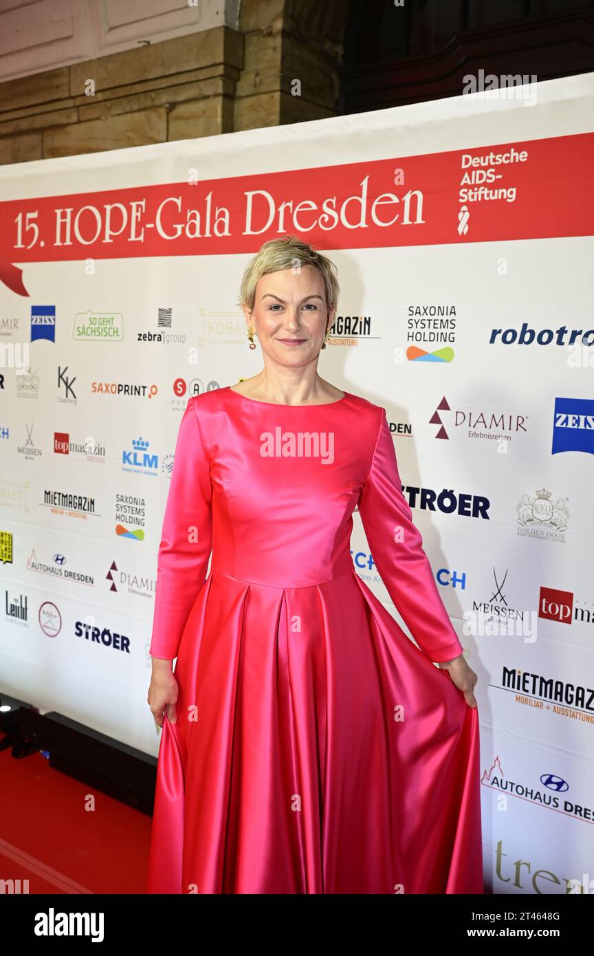 Karen Heinrichs bei der 15. Hope Gala 2023 im Schauspielhaus. Dresden, 28.10.2023 Stockfoto