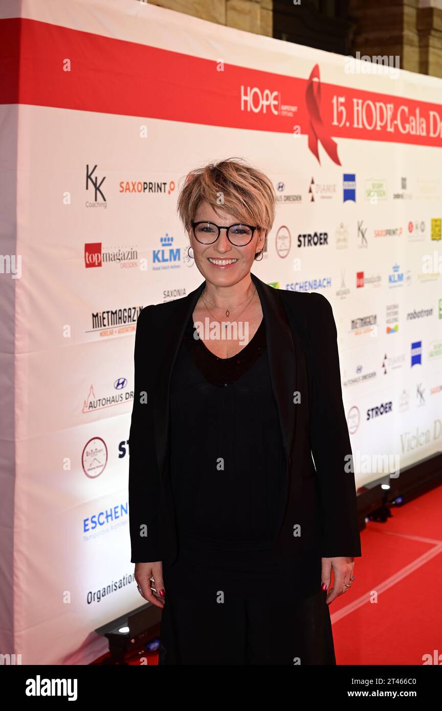 Andrea Ballschuh bei der 15. Hope Gala 2023 im Schauspielhaus. Dresden, 28.10.2023 Stockfoto