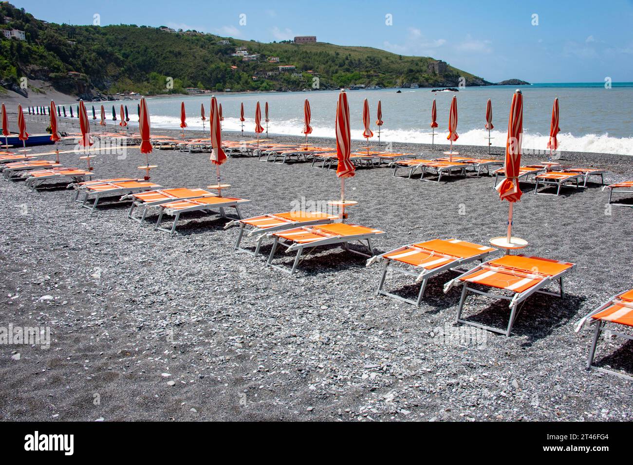 Strand San Nicola Arcella - Italien Stockfoto