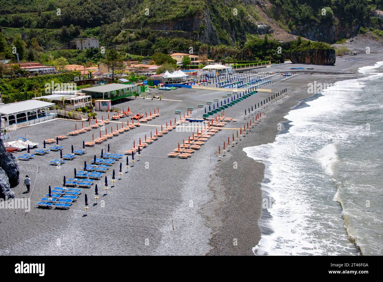Strand San Nicola Arcella - Italien Stockfoto