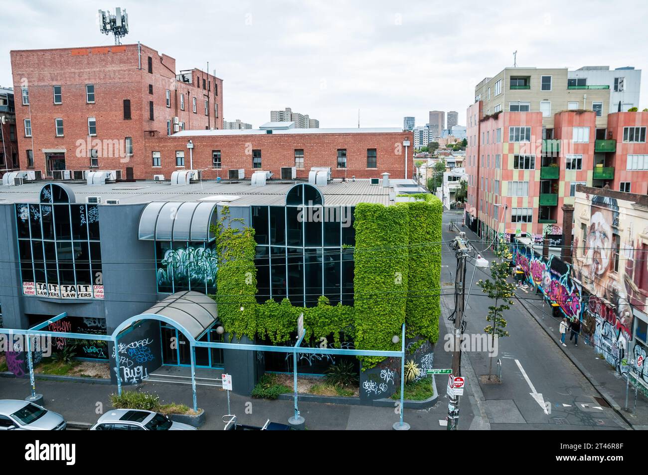 Ecke Fitzroy Street und Johnston Street, Fitzroy, Melbourne Stockfoto