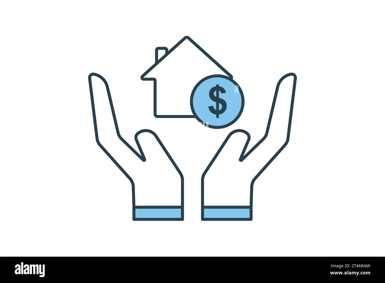 Asset-Symbol. Symbol für Investitionen und Finanzkonzepte. Symbolstil für flache Linien. Einfache Vektorkonstruktion bearbeitbar Stock Vektor