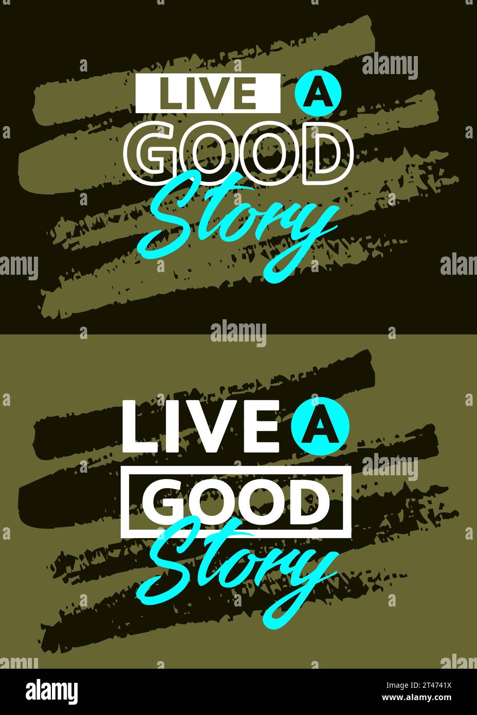 Live a good Story Motivationszitate streichen Hintergrund, kurze Sätze Zitate, Typografie, Slogans grunge Stock Vektor