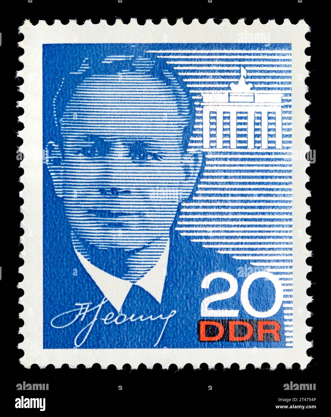 DDRBriefmarke (1965) Alexej Leonov (19342019), Brandenburger Tor