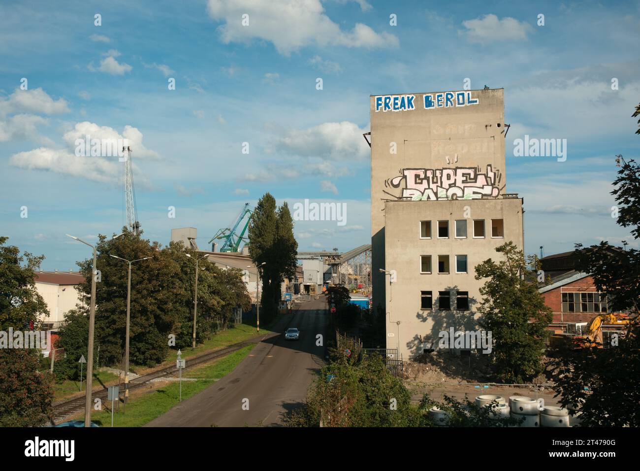 Industrieszene in Gdynia, Polen Stockfoto
