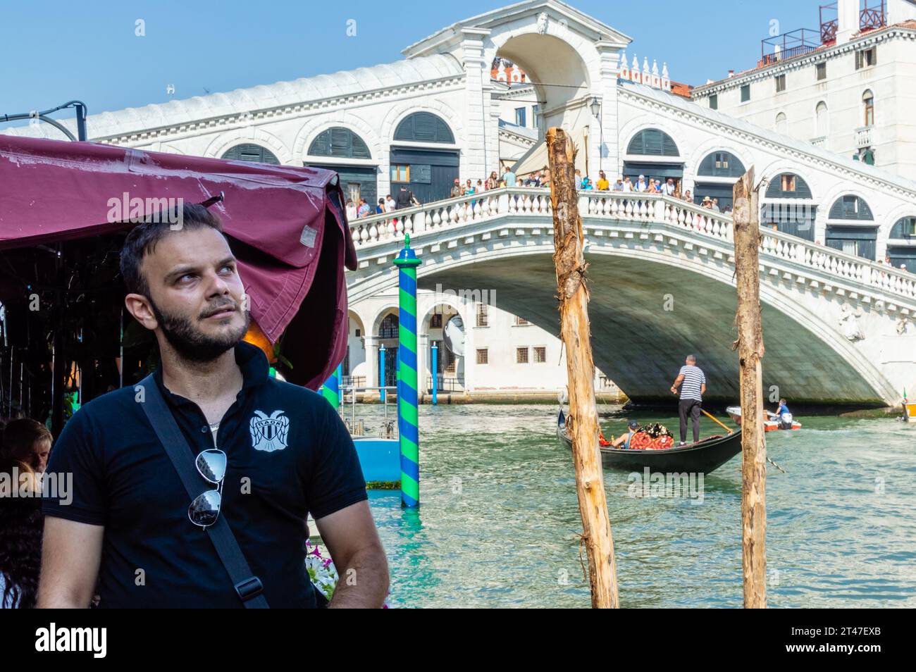 Venedig ist die Stadt Italiens, die das ganze Jahr über Urlaub macht, mit ausgezeichnetem Klima, Venedig Stadt, Italien, 07-15-2019 Stockfoto