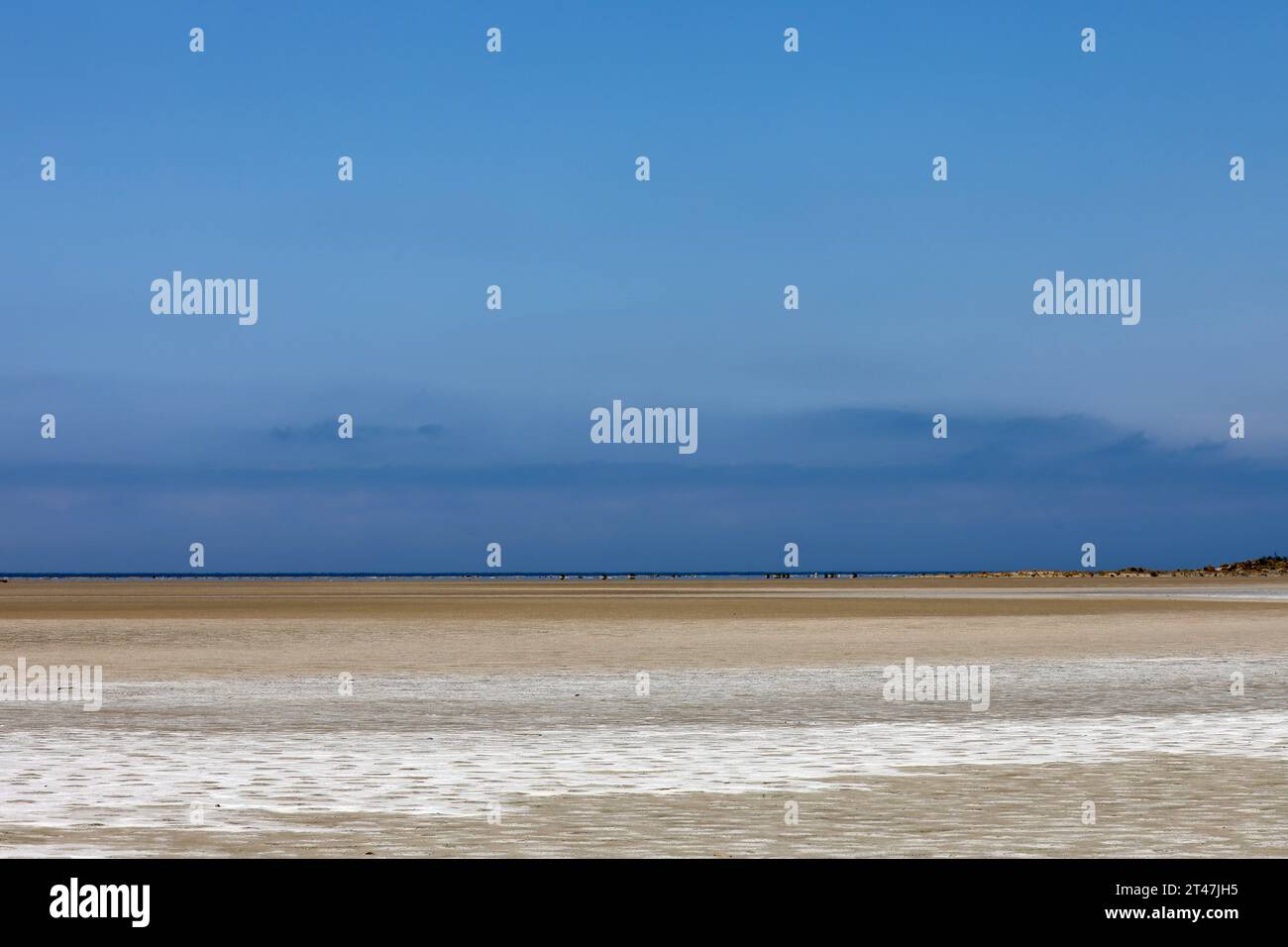 Salzablagerungen an der Küste in der Camargue Stockfoto