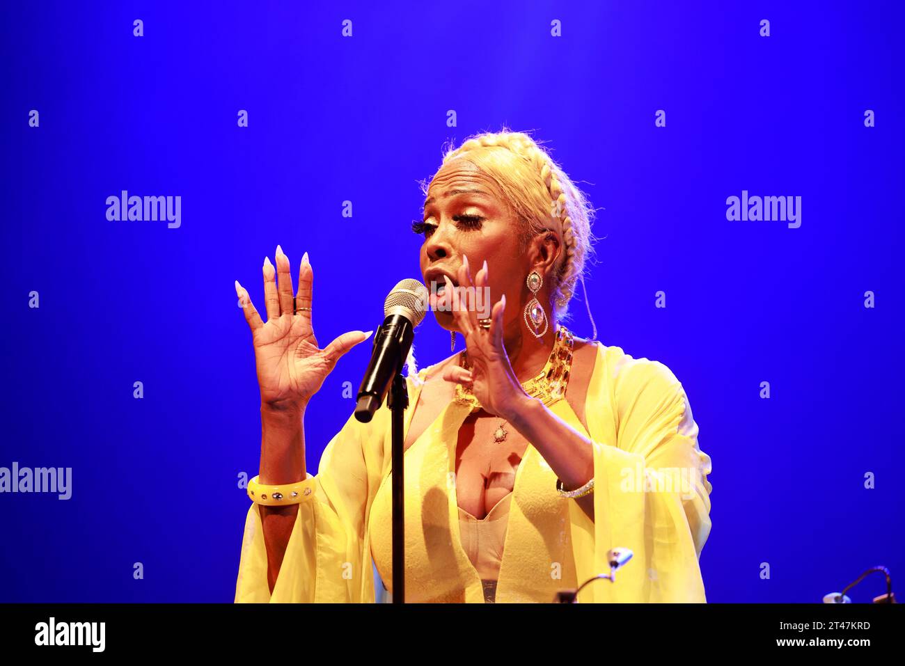 US-amerikanische Sängerin Toni Green. Toni Green, Tochter einer Jazzsängerin und Trompeterin aus Memphis, ist eine der Figuren von Rhythmus'n'Blues und Soul, in Conc Stockfoto