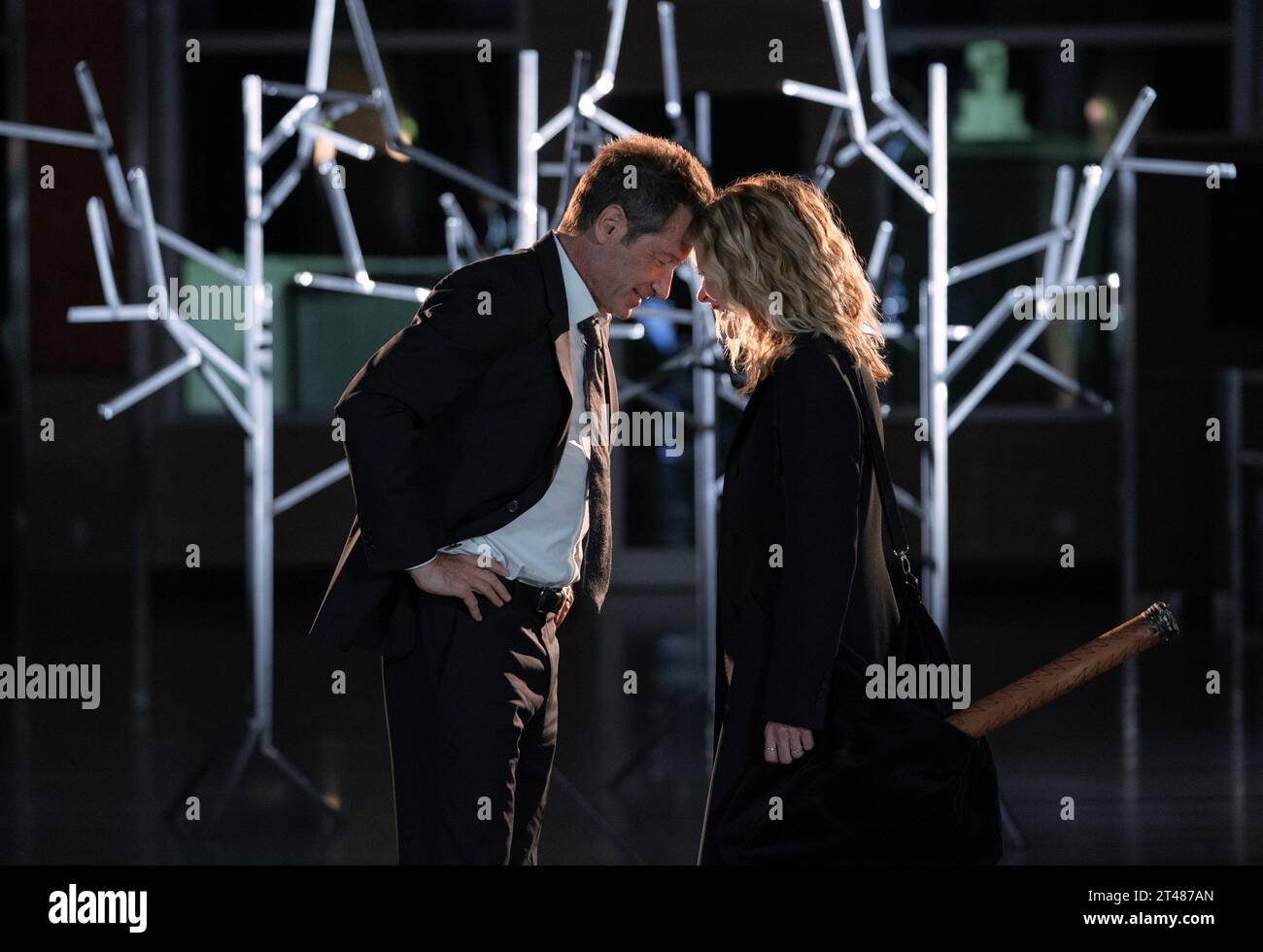Was Später Passiert, David Duchovny & Meg Ryan Stockfoto