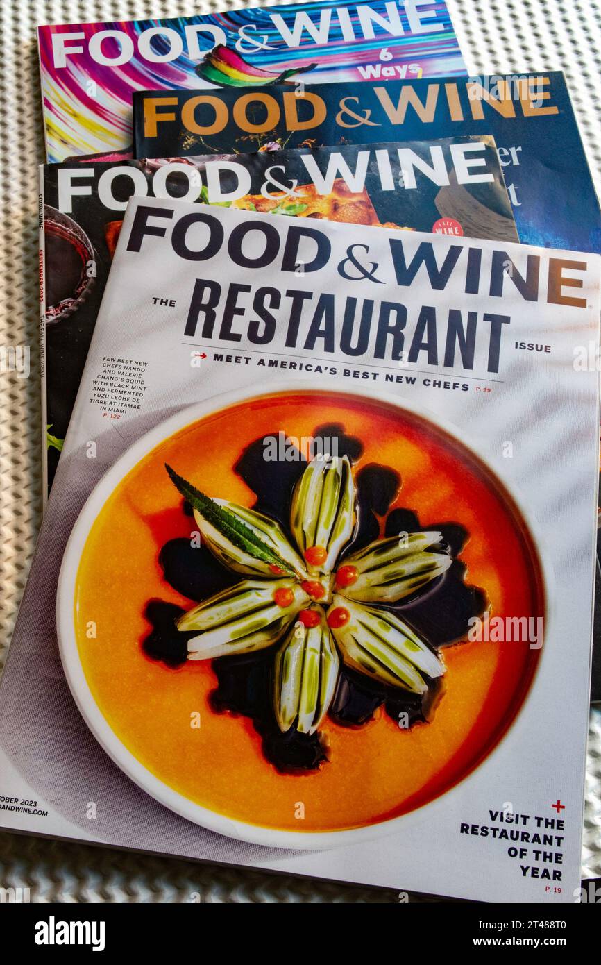 Food&Wine 2023 monatliche Titelblätter, USA Stockfoto