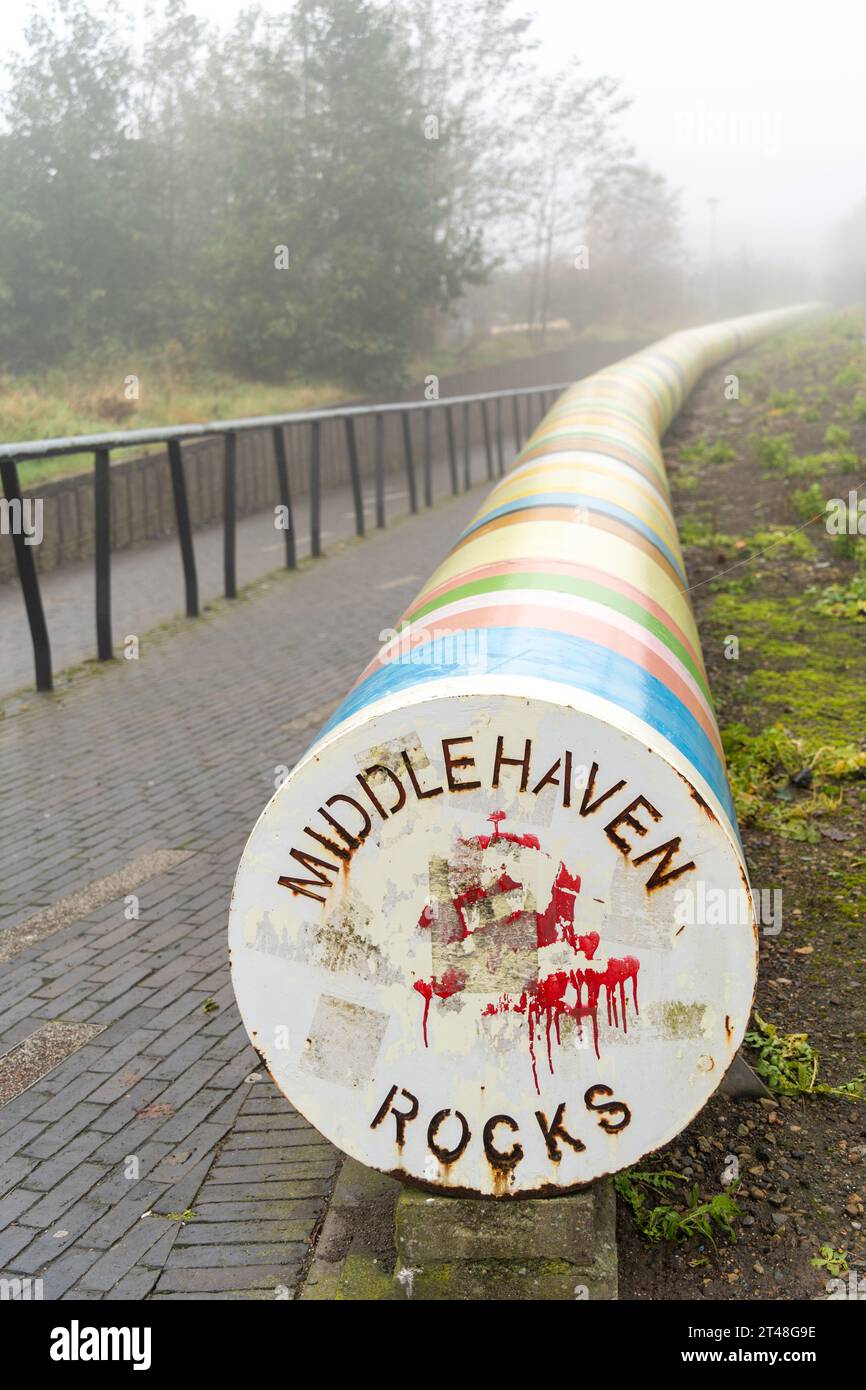 Middlehaven Rocks - ein Kunstwerk der öffentlichen Hand in der Stadt Middlesbrough, Großbritannien Stockfoto