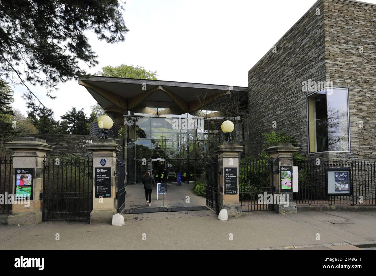 Blick auf die Royal Botanic Gardens Edinburgh (RBGE), Schottland, Großbritannien Stockfoto