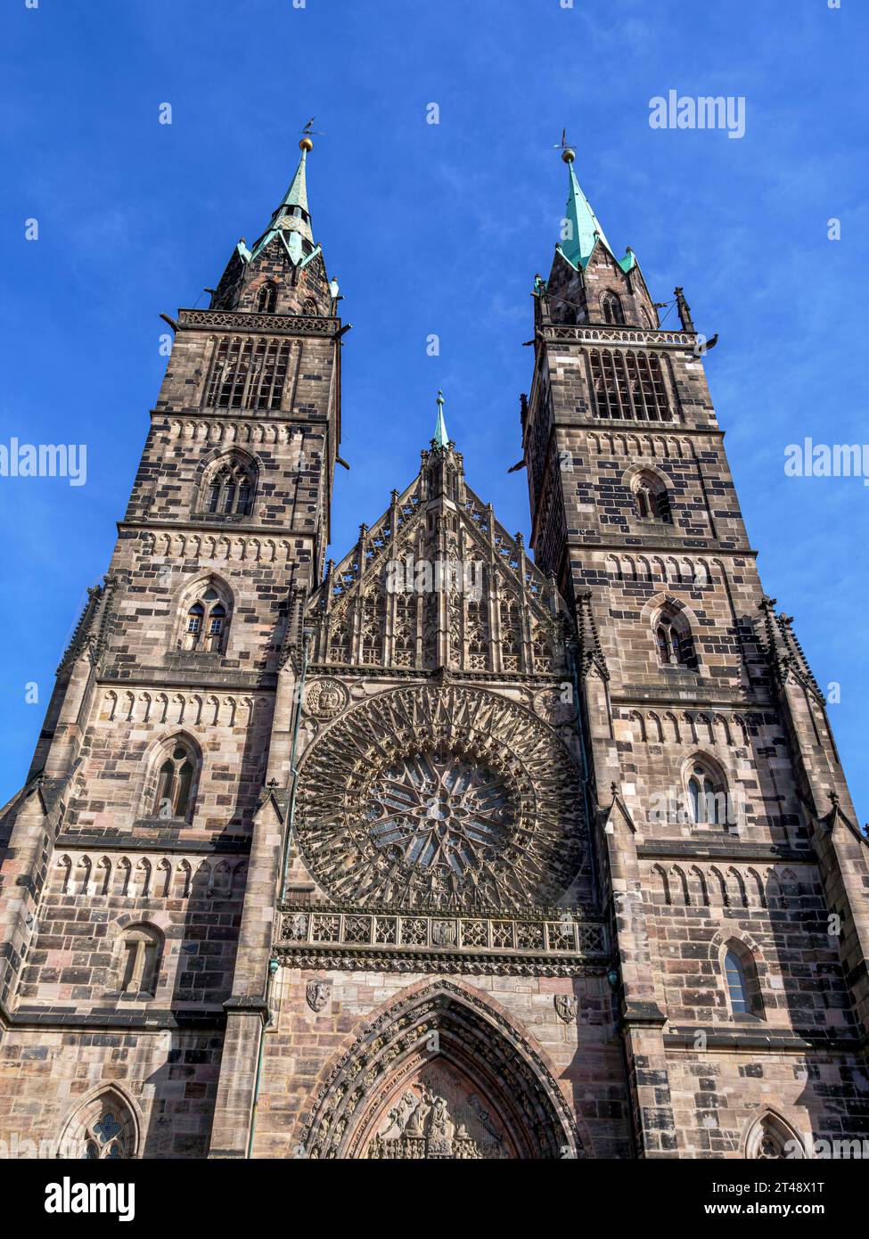 St. Lorenz-Kirche in Nürnberg, Mittelfranken, Bayern, Deutschland, Europa Stockfoto