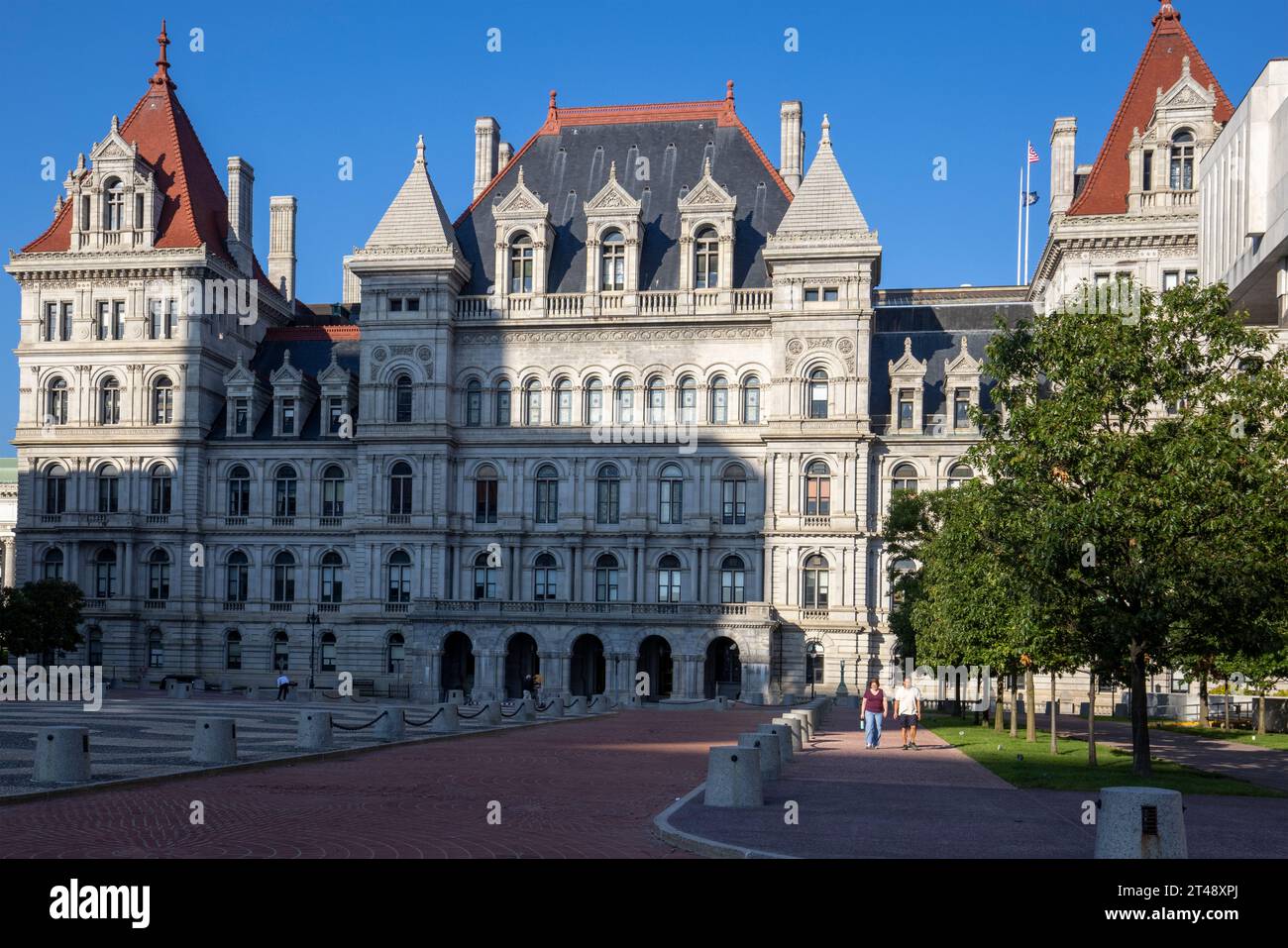 Das New York State Capitol, Sitz der Regierung von New York, befindet sich in Albany, der Hauptstadt des US-Bundesstaates New York. Stockfoto