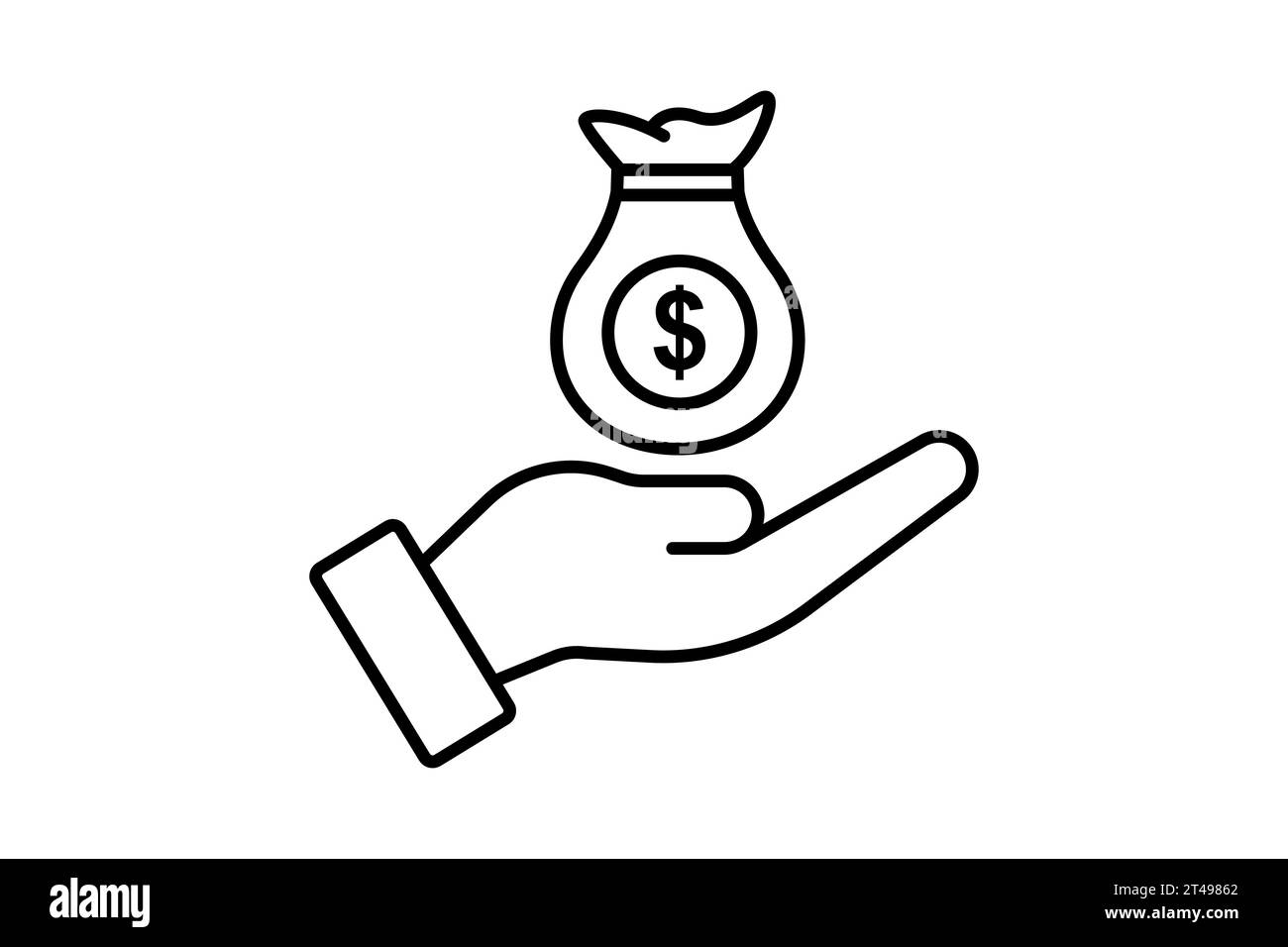 Symbol „Groß“. Symbol für Investitionen und Finanzkonzepte. Liniensymbolstil. Einfache Vektorkonstruktion bearbeitbar Stock Vektor