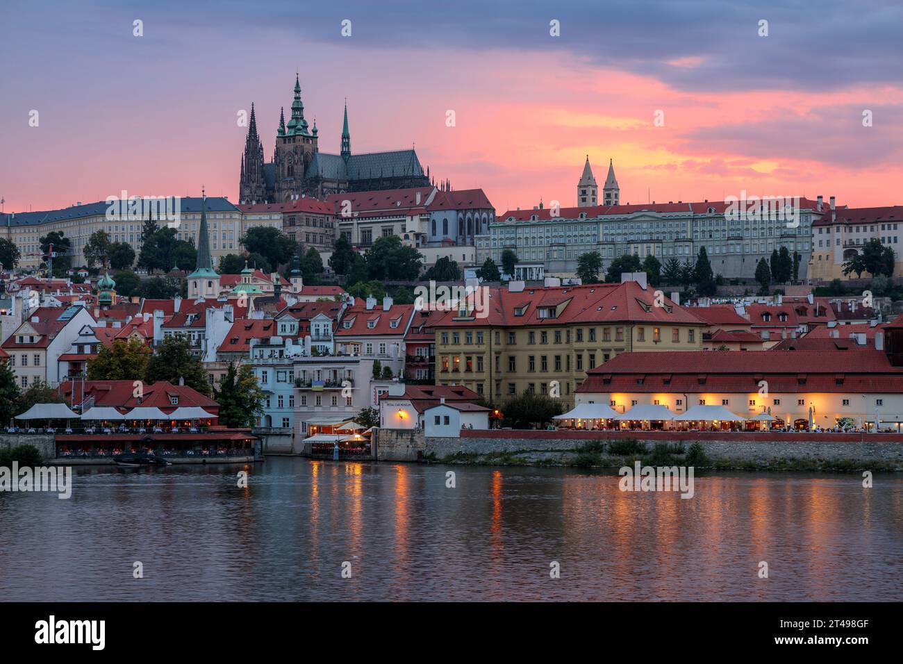 Sonnenuntergang in Prag, Tschechische Republik Stockfoto