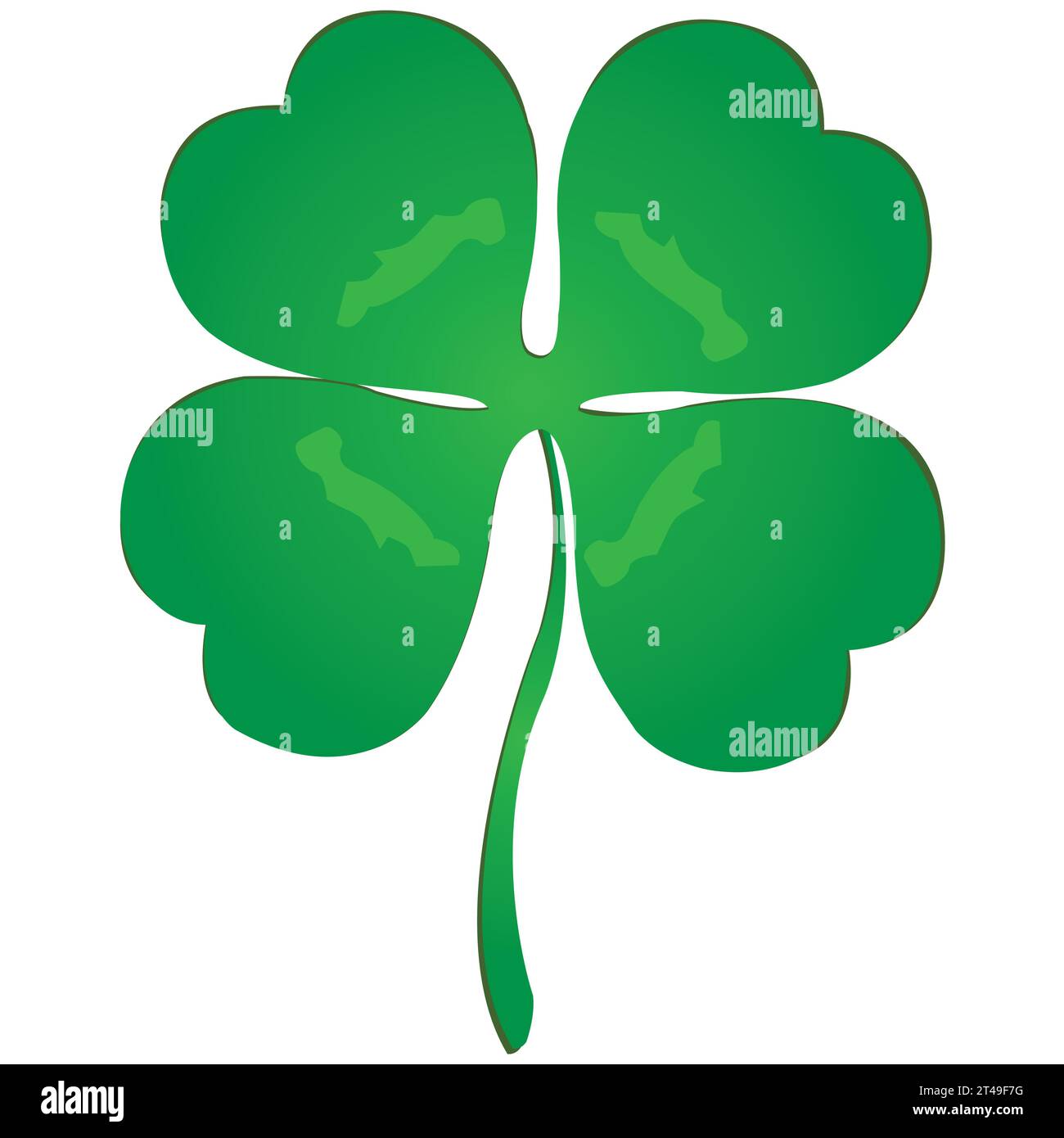 Isolierter Glücksklee für St. Patrick-Feier; Blattdesign für Frühlingsfeiern; Blatt 1. März Stock Vektor