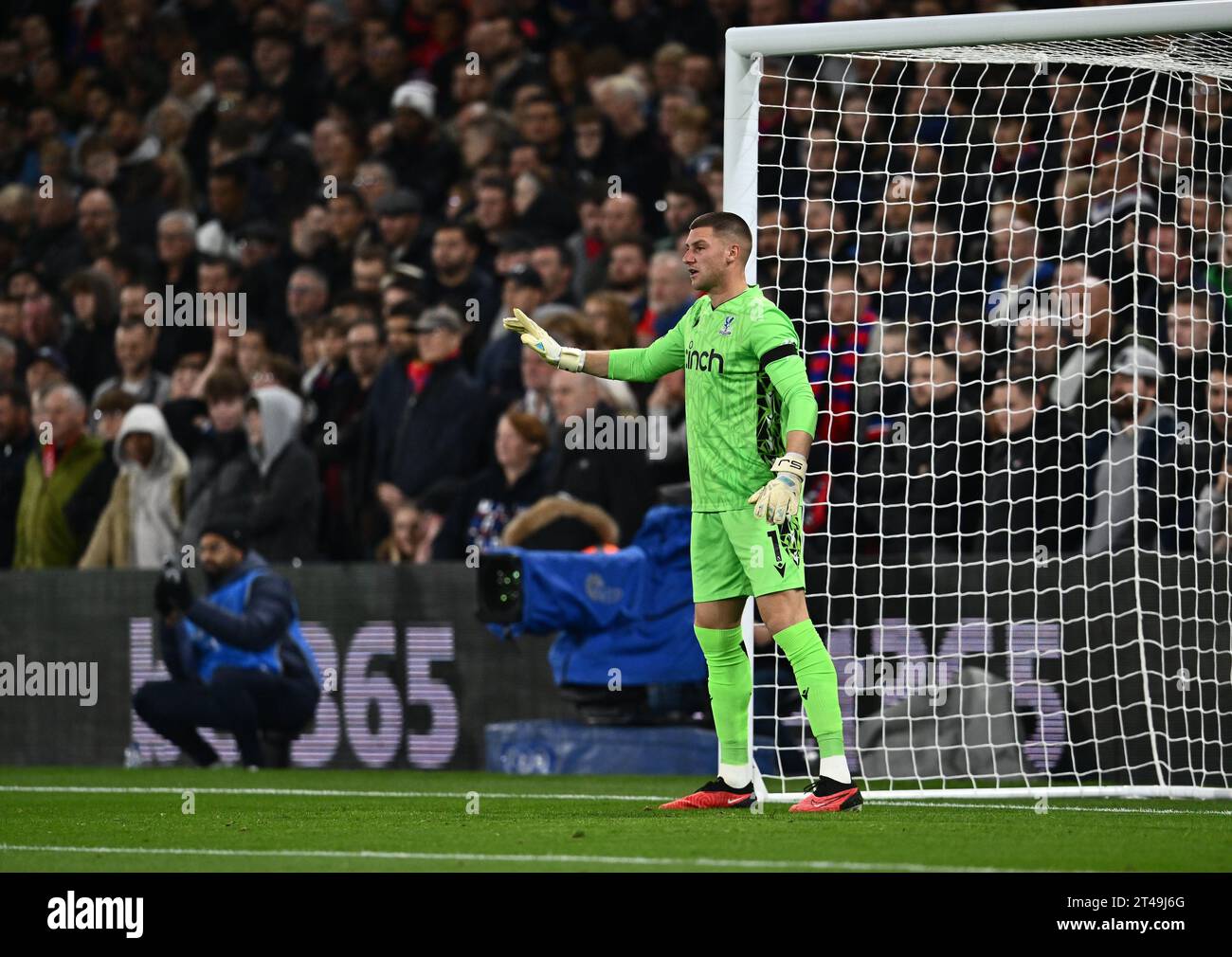 LONDON, ENGLAND - 27. OKTOBER: Torhüter Sam Johnstone von Crystal Palace während des Premier League-Spiels zwischen Crystal Palace und Tottenham Hotspur Stockfoto