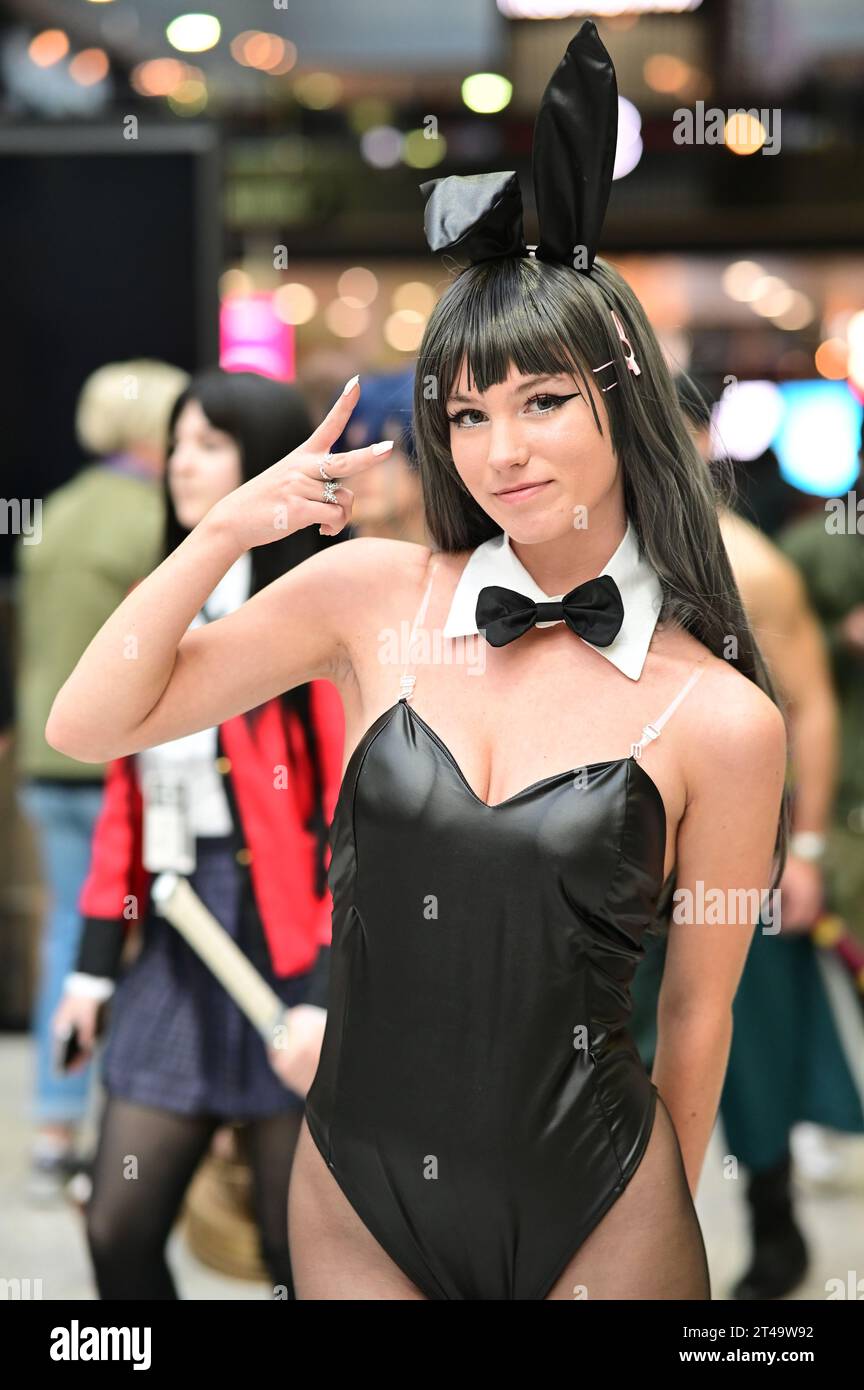 Excel London, Großbritannien. Oktober 2023. Die MCM Comic Con London 2023 auf der Excel in London, Großbritannien, wird von Tausenden von Menschen besucht, die ihre Lieblingskostüme tragen. Quelle: Siehe Li/Picture Capital/Alamy Live News Stockfoto