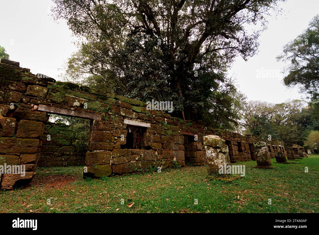 Ruinen von San Ignacio Mini in Misiones, Argentinien Stockfoto