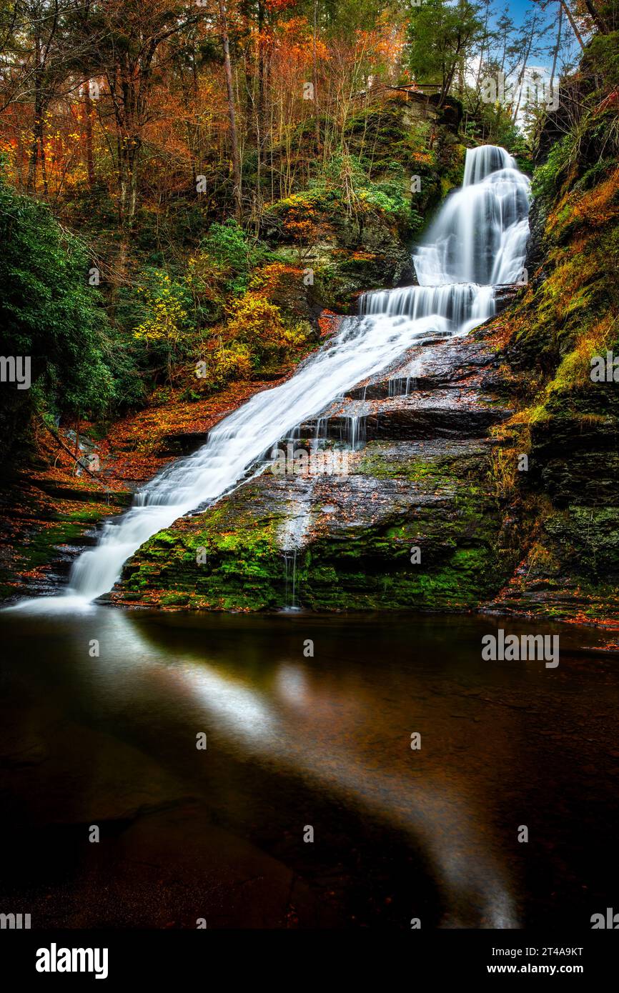 Dingmans Falls in den Poconos, Pennsylvania Stockfoto