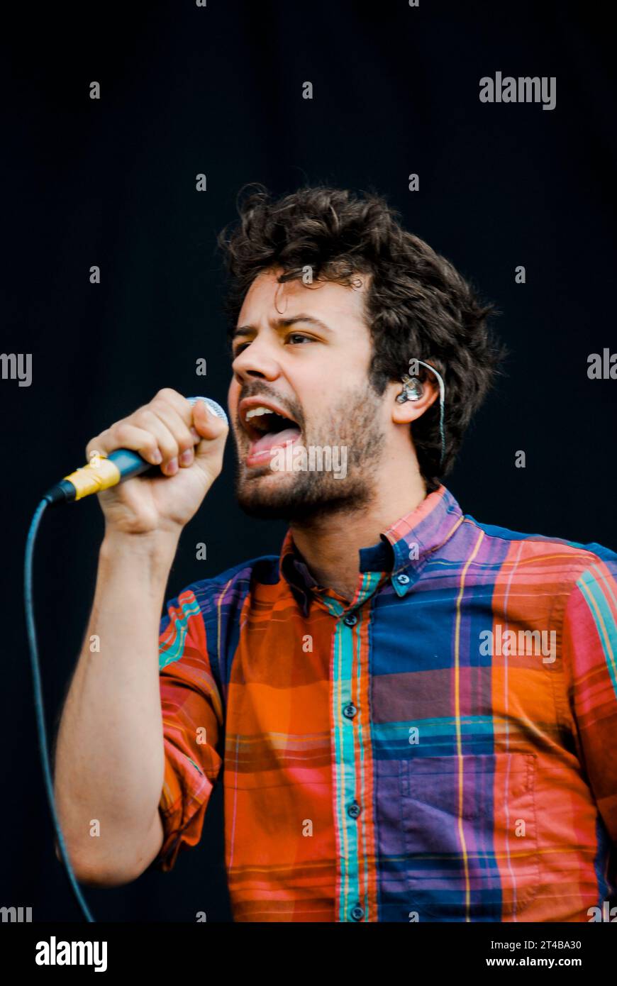 Michael Angelakos - Passion Pit, V2010, Hylands Park, Chelmsford, Essex, Großbritannien - 21. August 2010 Stockfoto