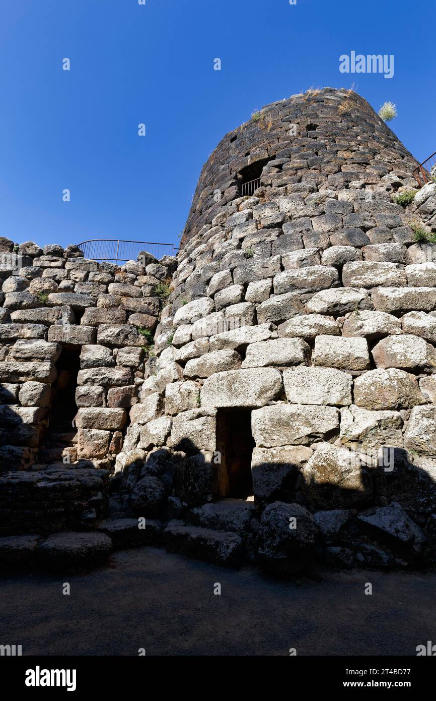 Nuraghe Santu Antine, Turm der Bonnanaro-Kultur, Megalithruine, Festung, archäologische Stätte in der Nähe von Torralba, Sassari, Sardinien, Italien Stockfoto