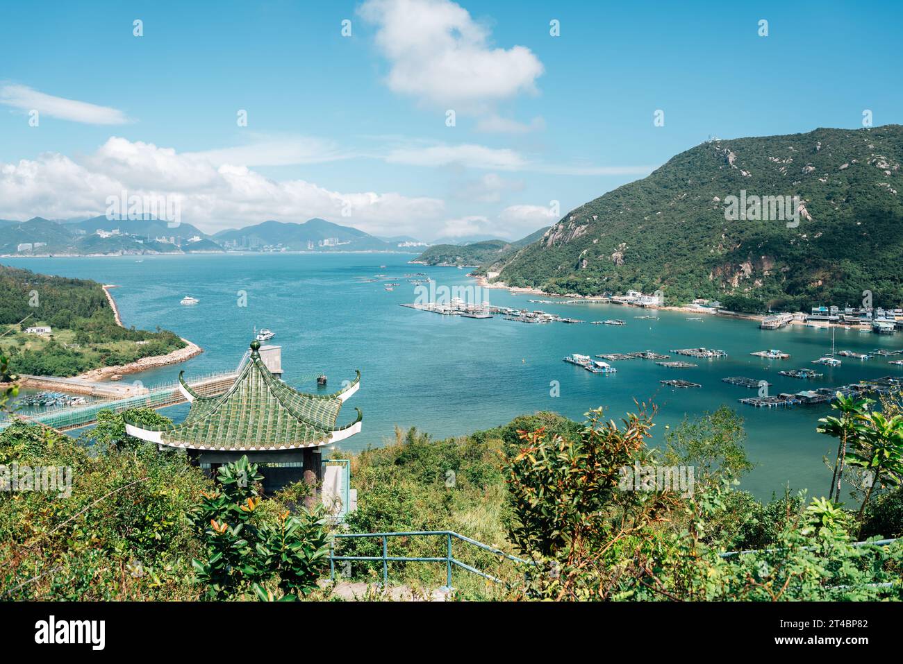 Lamma Island Sok Kwu Wan Dorf und Meerblick in Hongkong Stockfoto