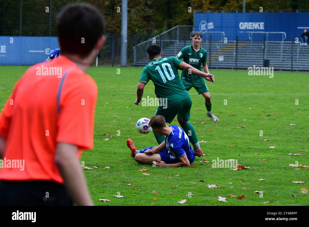 Der Karlsruher SC U191 gewinnt gegen den FC Augsburg Und Die Junioren Bundesliga DFB KSC Karlsruhe 28. Oktober 2023 Stockfoto