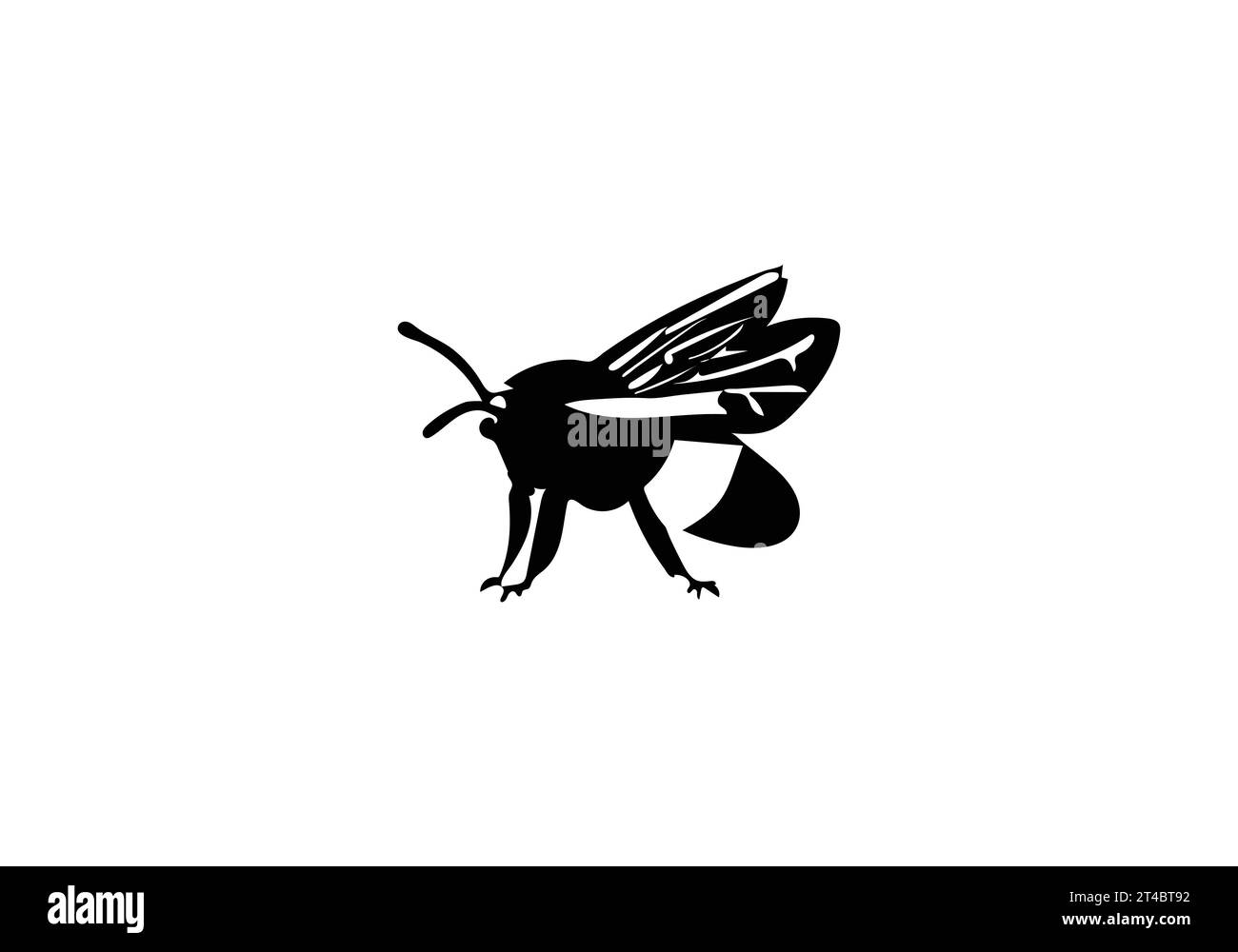 Barbut's Cuckoo Bumblebee Minimal Style Icon Illustration Stock Vektor