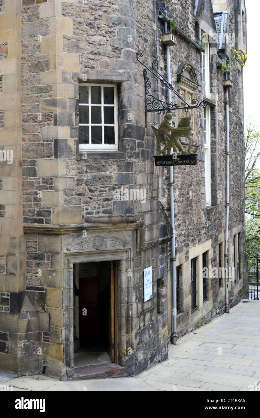 Blick auf das Writers Museum, untergebracht in Lady Stair's House, Lawnmarket, Royal Mile, Edinburgh City, Schottland, UK Stockfoto